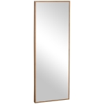 HOMCOM Espejo de Pared Cuerpo Entero 45x125 cm Espejo Rectangular Grande de Madera Estilo Moderno para Salón Dormitorio Natural