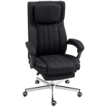 Vinsetto Chaise de bureau siège pivotant dossier inclinable hauteur réglable 65 x 61 x 105-113 cm noir