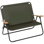 Outsunny Faltstuhl 2-Sitzer faltbar Campingstuhl mit Armlehnen Getränkehalter Outdoor Klappstuhl bis 160 kg belastbar robust Angelstuhl Gartenstuhl für Garten Camping Strand