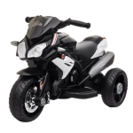 HOMCOM Moto Elettrica per Bambini 3-5 Anni Max. 25kg con Luci, Musica, Batteria 6V e Velocità 3km/h, 86x42x52 cm, Nero