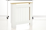 HOMCOM Cubreradiador de MDF Cubierta para Radiador para Salón Dormitorio Pasillo 78x19x83 cm Blanco