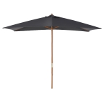 Outsunny Umbrelă de Grădină cu Frânghie și Orificii de Ventilație,  2.95x2x2.55 m, Gri Închis