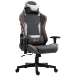 Vinsetto Chaise de Gaming Inclinable à 150° avec Fonction Balancelle, Appuie-tête et Coussin Lombaire, Gris