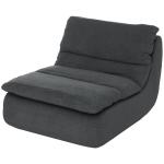 HOMCOM Chaise de sol en mousse, chaise longue, fauteuil de salon pour le salon, chambre à coucher, gris