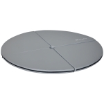 HOMCOM Tapis de pole dance pliable - pole dance mat - tapis de protection Ø 150 cm épaisseur 5 cm - revêtement plastique gris