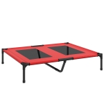 PawHut Lit sur pieds lit pour chien chat lit de camp lit surélevé animaux tissu Oxford textilène micro-perforé métal