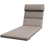 Outsunny Coussin pour Chaise Longue et Transat en Tissu avec Lacets de Fixation, Gris Foncé