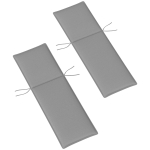 Outsunny 2 Coussins pour Chaises Longues de Jardin avec Protection UV Résistants aux Eclaboussures 193x58x6 cm Gris