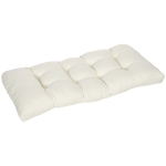 Outsunny Cojín para Banco de 2 Plazas para Interior y Exterior con 8 Puntadas para Sillas Sofás 110x48x8 cm Crema