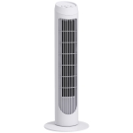 HOMCOM Ventilador de Torre 45W Ventilador Vertical Silencioso con 3 Velocidades Oscilación 70° para Salón Ø27x75 cm Blanco