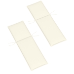 Outsunny 2 Coussins pour Chaises Longues de Jardin avec Protection UV Résistants à Salpicaduras 193x58x6 cm Crème