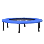 HOMCOM Trampoline de fitness Ø91 cm Mini Trampoline avec pieds antidérapants 100kg de charge Ø91 x 22,5H cm Noir+Bleu