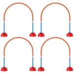 PawHut Ensemble d'agilité pour chiens de 4 pièces avec 4 portes à largeur ajustable, sac de transport, pour le jardin, en bleu