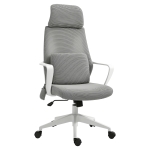 Vinsetto Bürostuhl höhenverstellbarer Drehstuhl Massagesessel ergonomischer Chefsessel mit Massagefunktion Gamingstuhl Nylon Grau 62 x 60 x 114-122 cm