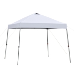 Outsunny Cenador Plegable 3x3m con Bolsa de Transporte con Ruedas Impermeable y Marco de Acero Blanco