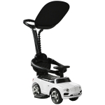 AIYAPLAY Correpasillos con Licencia Bentley Bentayga con Asa de Empuje y Toldo Desmontables Música Bocina Blanco