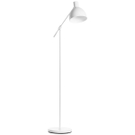 HOMCOM Lámpara de Pie para Salón con Brazo Oscilante Altura Ajustable y Pantalla Giratorio 90° Ø30x131-155 cm Blanco