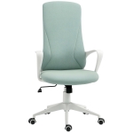 Vinsetto Fauteuil de bureau ergonomique avec accoudoirs et roulettes - fonction inclinaison et hauteur réglable - vert
