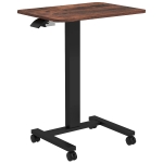 Vinsetto Masa în Picioare Masa în Picioare, Măsuță pentru Laptop, ajustabilă în înălțime, 4 role, 65 cm x 48 cm x 108 cm, Maro Rustic