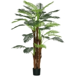 HOMCOM Plantă Artificială de Interior în Ghiveci, cu 36 Frunze din PE și Ciment, Ø16x160 cm, Verde
