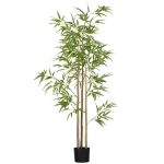 HOMCOM Plantă artificială Bambus arbore artificial înălțime 180 cm cu ghiveci, decor interior, foarte realist
