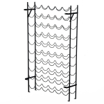 HOMCOM Weinregal Weinständer Flaschenregal 60 Flaschen Wandbefestigung Metall Schwarz