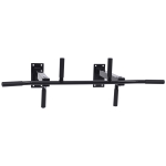 HOMCOM Barra de Dominadas en Techo Barra para Dominadas de Acero Barra de Tracción para Entrenamiento Casa 105,5x28x49 cm Negro