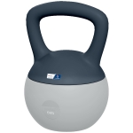 Kettlebell 6kg - Collaboration Aosom.fr x FFHandball - haltère avec poignée antidérapante, gris et bleu