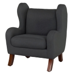 HOMCOM Kindersessel, Minisessel, Kindersofa für 3-6 jahre alt, Holzbeine, Grau, Leinen+Schaumstoff+Gummiholz, 45,5 x 43 x 56 cm