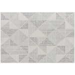 HOMCOM Modern Area Rug, Geometric Pattern Non-Slip Washable Rug, Soft Floor Carpet for Living Room, Bedroom, Dining Room, Home Office, 290 x 200 cm, Grey