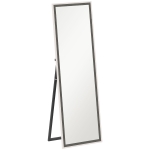 HOMCOM 162.6 cm Two-Tone Full Length Mirror - White/Grey-Tone