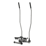 HOMCOM Stepper Fitness con Maniglia e Bande Elastiche, Stepper con Monitor LCD per Allenamento a Casa e Palestra, Argento