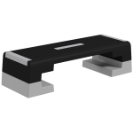 SPORTNOW Stepper Reglabil pe Înălțime cu Trepte Detașabile și Bază Antiderapantă, din ABS, 97x36x15/20/25 cm, Gri