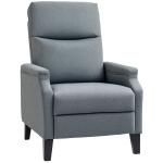HOMCOM Fotoliu Relaxant Înclinabil, Fotoliu Ergonomic cu Spătar Înclinabil și Suport Dublu pentru Picioare, 72x83x103 cm, Gri