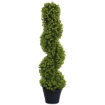 HOMCOM Plantă Artificială Eucalipt Spiralat cu Ghiveci Inclus Rezistent la Raze UV, Ø17,5x90 cm, Verde