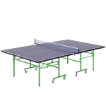 HOMCOM Tavolo da Ping Pong Pieghevole Interno con 8 Ruote 152.5 × 274 × 76cm