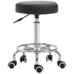 Vinsetto Taburete con Ruedas, taburete de masaje con altura ajustable 50-64 cm y asiento acolchado, giratorio 360°, negro