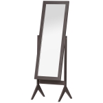 HOMCOM Full Length Mirror, Freestanding Adjustable Angle Dressing Mirror for Bedroom, Living Room, 148 x 47 cm, Brown
