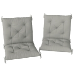 Outsunny Set of Two Outdoor Seat Cushions - Light Grey