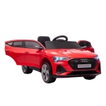 HOMCOM Audi E-tron Licensed 12V Kids Electric Ride on, Electric Car for Kids, with Parental Remote, Music Lights MP3, Suspension Wheels, for 3-5 Years, Red