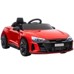 HOMCOM Coche Eléctrico para Niños de +3 Años AUDI RS e-tron GT Coche de Batería con Mando a Distancia 103x58x41 cm Rojo