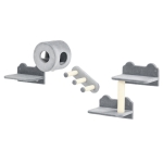 PawHut 4PCs Wall-Mounted Cat Tree, with Steps, Perch, Cat House - Grey
