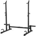 HOMCOM Hantelständer Multi-Funktions Langhantelablage Hantelablage höhenverstellbar Langhantel Krafttraining bis 150 kg belastbar Barbell Rack Stahl Schwarz