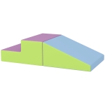 HOMCOM 2 Piece Soft Play Set for Toddler Climb and Crawl, for 12-36 Months, Blue