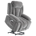 Electric Power Lift Recliner Chair with Massage and Heat, USB Ports and Storage Pocket, Easy Assembly and Support, 95L x 94W x 107H cm, Grey