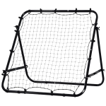 HOMCOM Adjustable Rebounder Net Kickback Target Goal for Teens Adults Training, Black