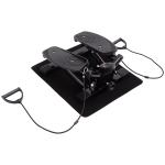 HOMCOM Mini Stepper Sidestepper Fitness Heimtrainer inkl. Trainingsbänder schwarz