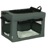 PawHut 60cm Pet Carrier, with Cushion, for Miniature Dogs - Grey