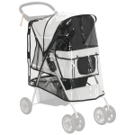 PawHut Dog Stroller Rain Cover, Cover for Dog Pram Stroller Buggy w/ Rear Side Entry