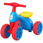 HOMCOM Baby Balance Bike Toddler for Aged 1.5-3 Years Training Walker Smooth Rubber Wheels Ride on Toy Storage Bin Blue Red